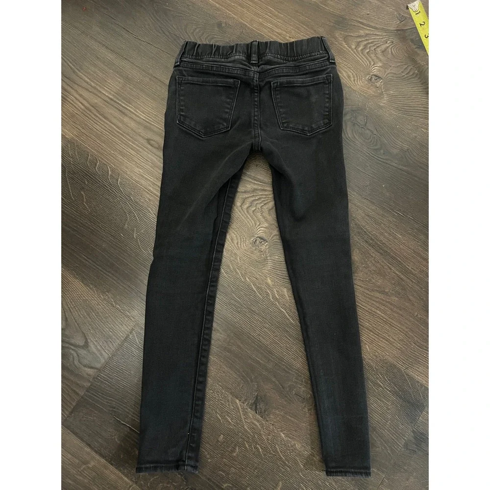 Gap Kids Girls Black Pull On Jeggings Size 8‎ Elastic Waist Slim Fit Denim Pants